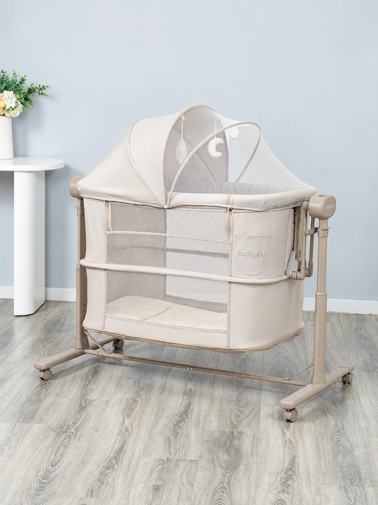 Bolalar karavoti-manej coolbaby 5 in 1, elektr tebranish, 3 tezlik, 25 kg