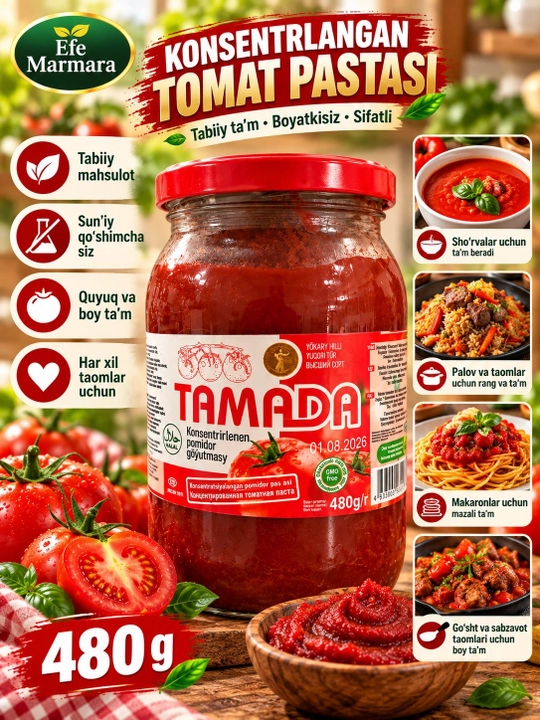 Pomidor pastasi Tamada, 480 g - 