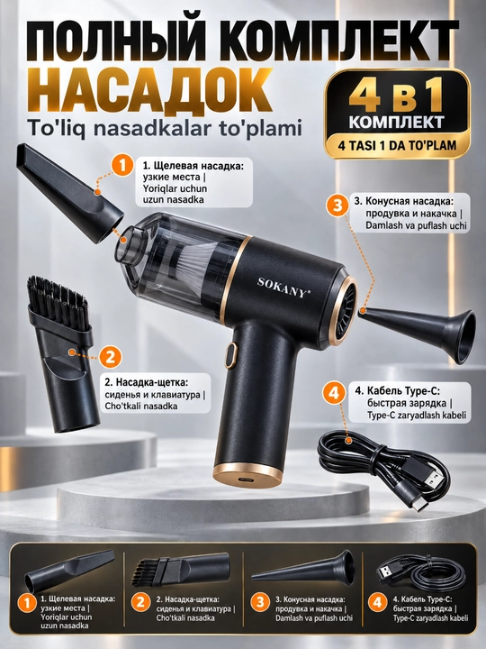 SK-13094 changyutgich,qo'l changyutgich,avtomobil uchun,uy uchun changyutgich, 2si 1