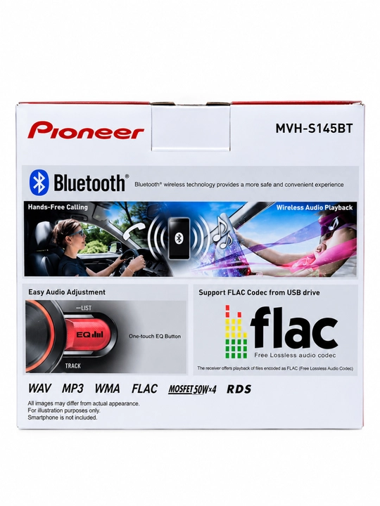 Pioneer MVH-S145BT Bluetooth, FLAC, USB