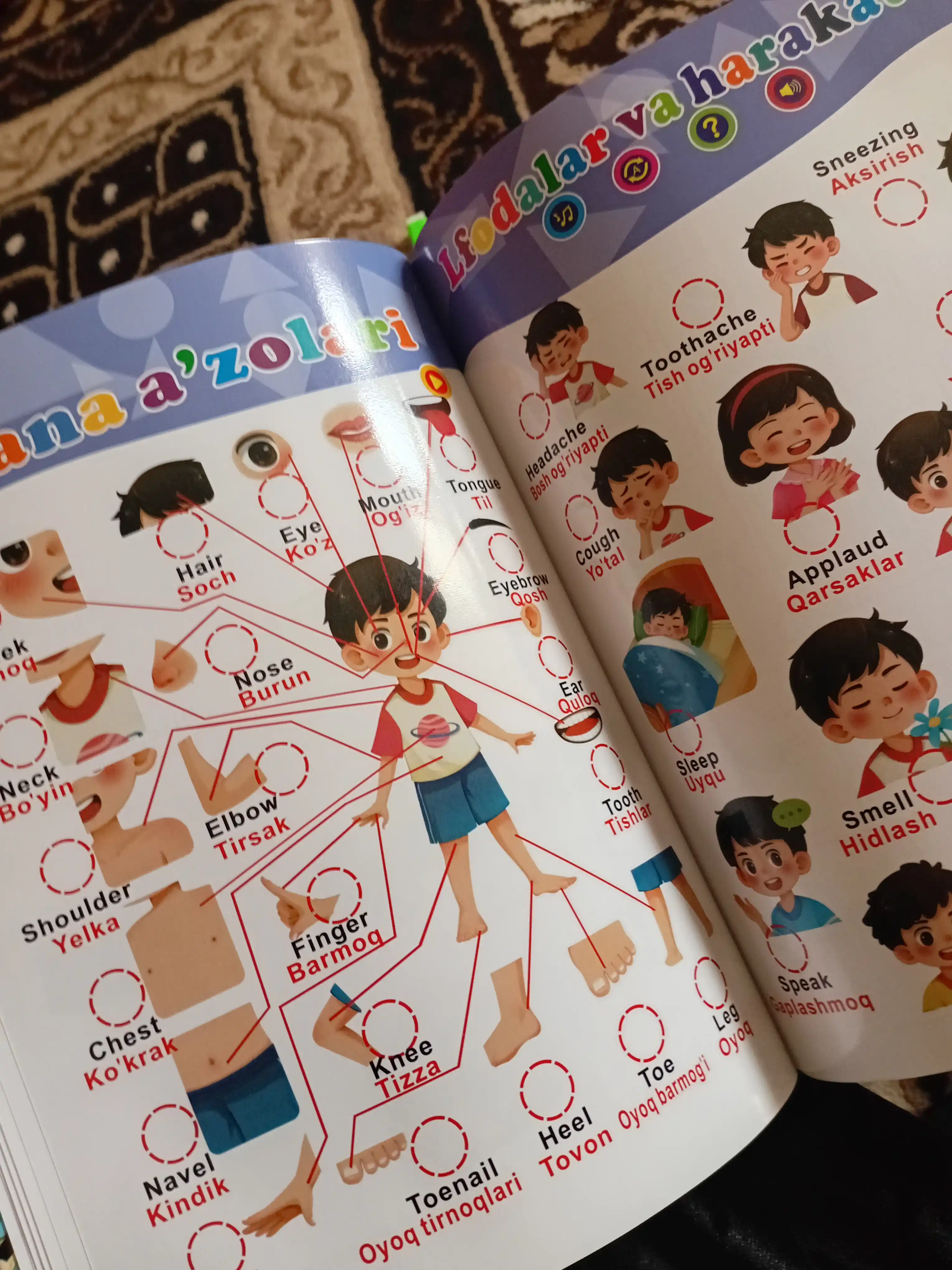 Bolalar o‘qish kitobi 21 qismli, markerli interaktiv alifbo kitobi