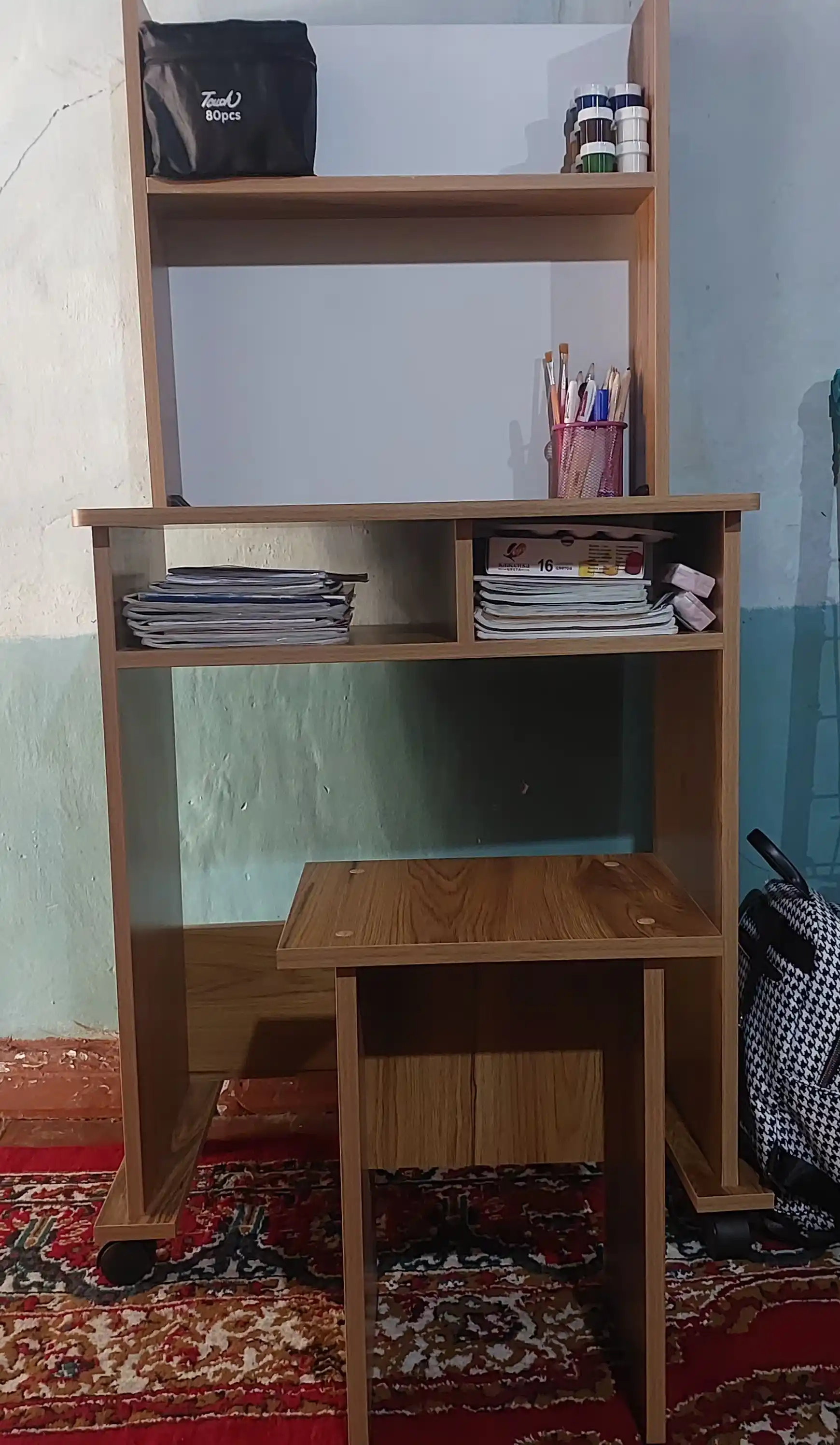 Универсальный стол для работы и учебы, 75x66x40 см, в сборе, со стулом