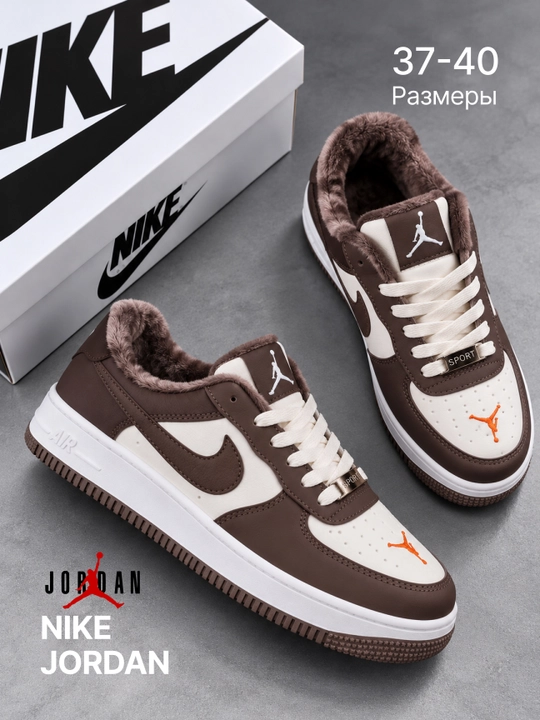 Nike Jordan ayollar qishki mo‘ynali krossovkalari qish, kuz, bahor - 