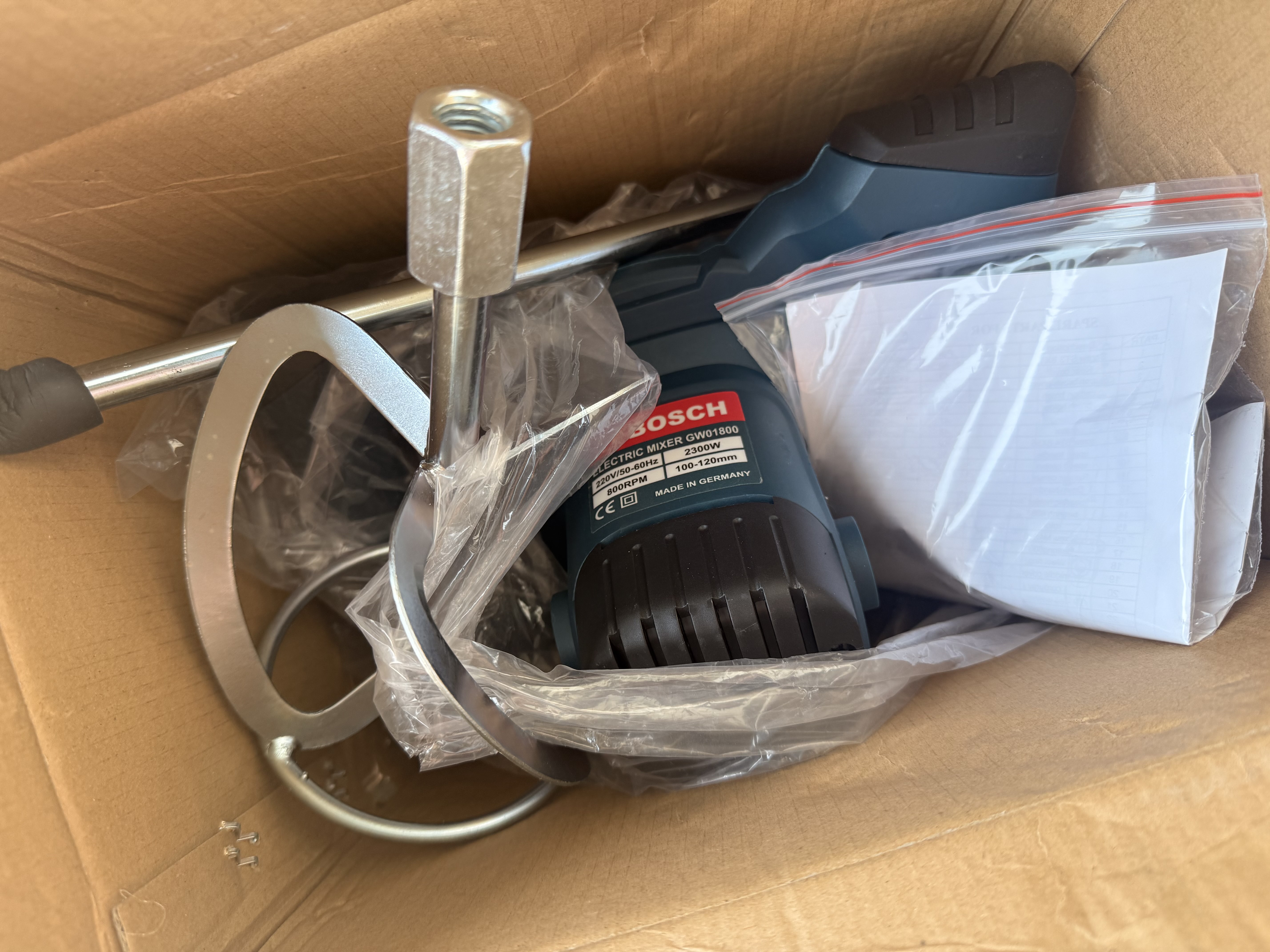 Professional elektr qurilish mikseri 2600W – ikki tutqichli