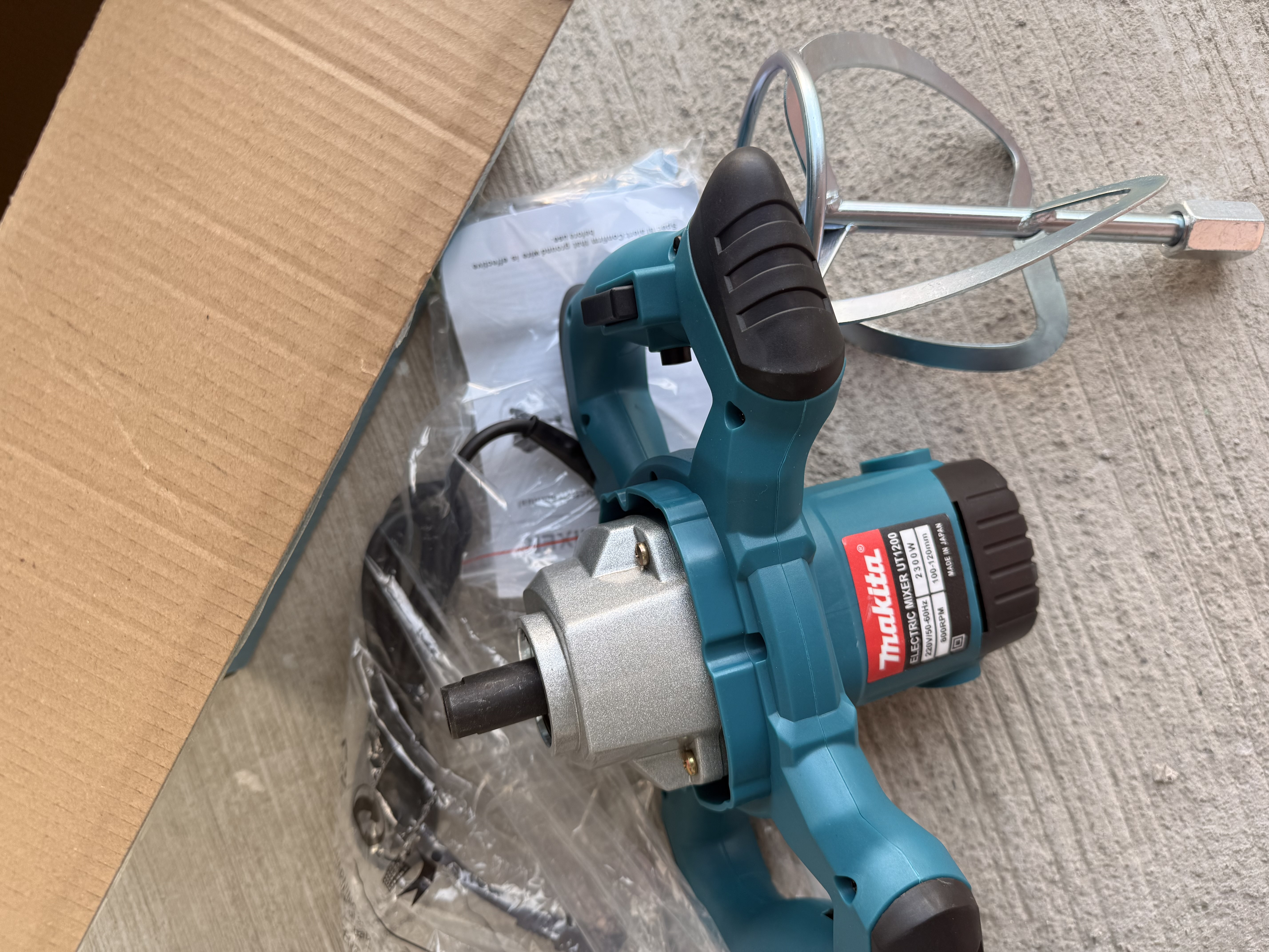 Professional elektr qurilish mikseri 2600W – ikki tutqichli