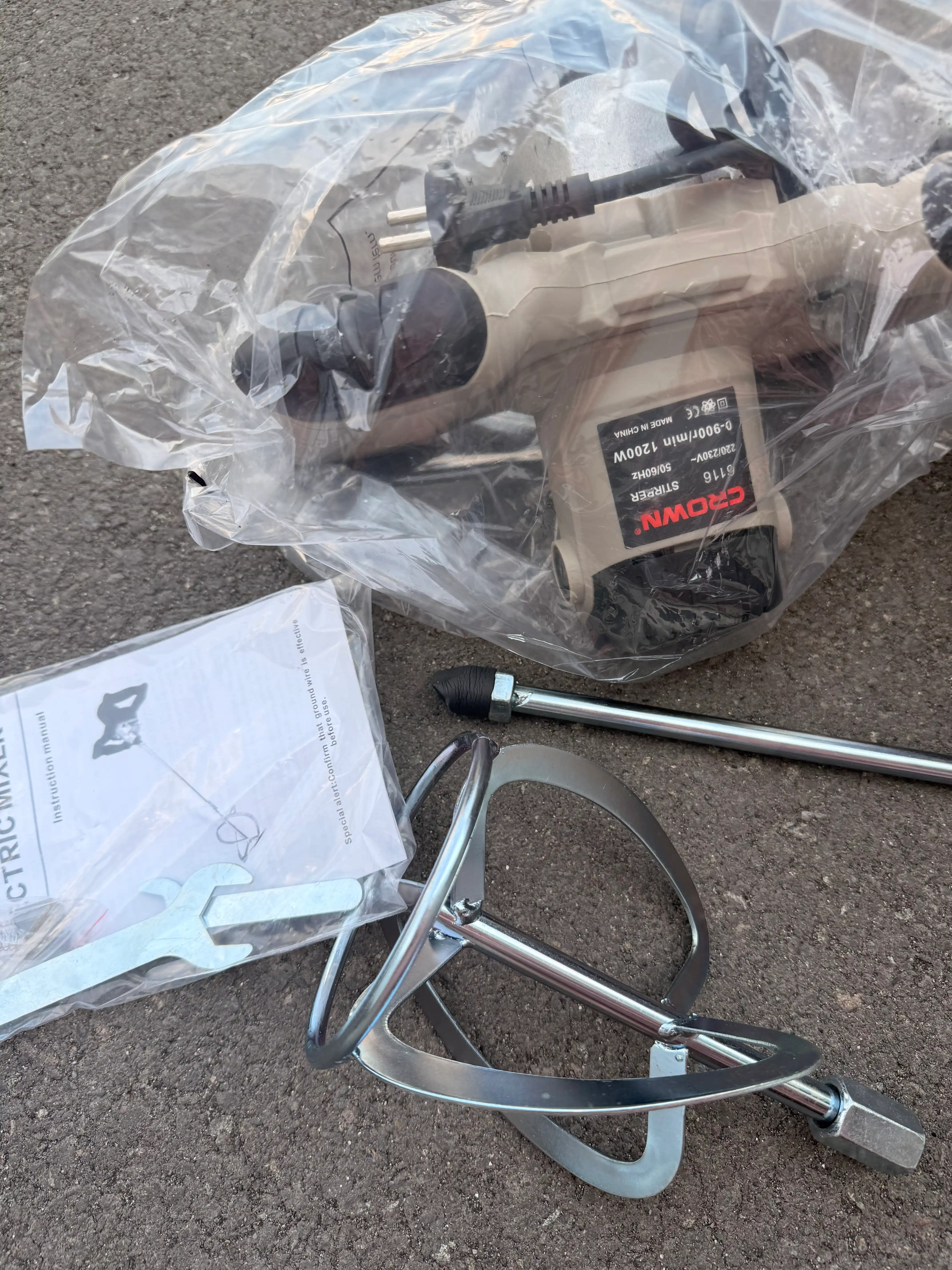 Professional elektr qurilish mikseri 2600W – ikki tutqichli