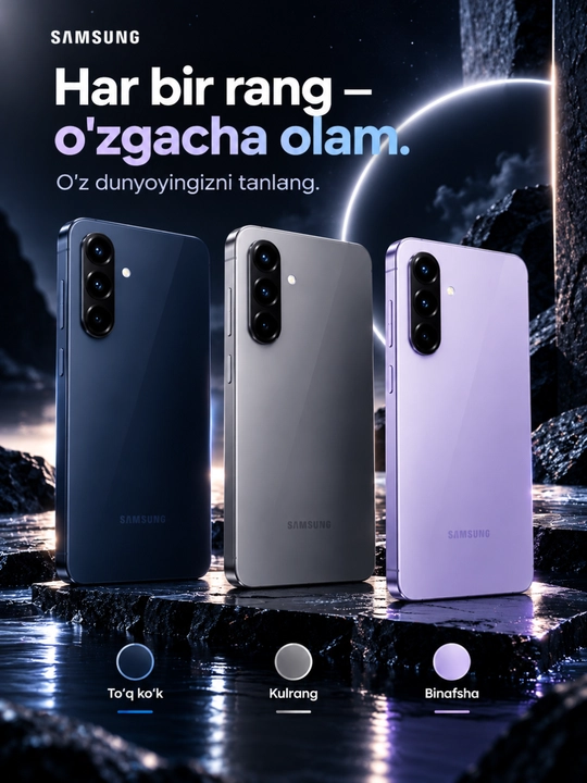 Samsung Galaxy A57 5G smartfoni – AMOLED displey, kuchli batareya va zamonaviy kamera