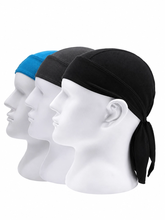 Erkaklar uchun sochlar uchun sport durag shapkasi, bog‘ichli, nafas oluvchi to‘rli bandana