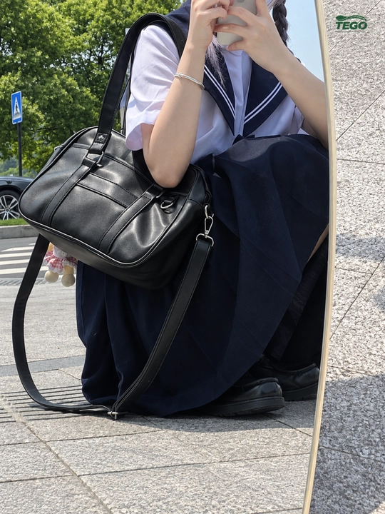Yelka tutqichli yapon maktab sumkasi, o'smirlar uchun y2k shopper uniseks - 