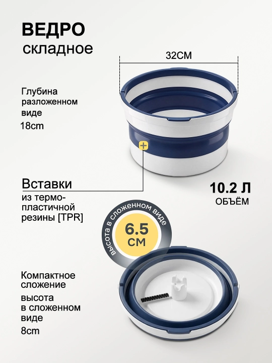 Швабра, 2 насадки из микрофибры, высокая впитываемость, для уборки пола
