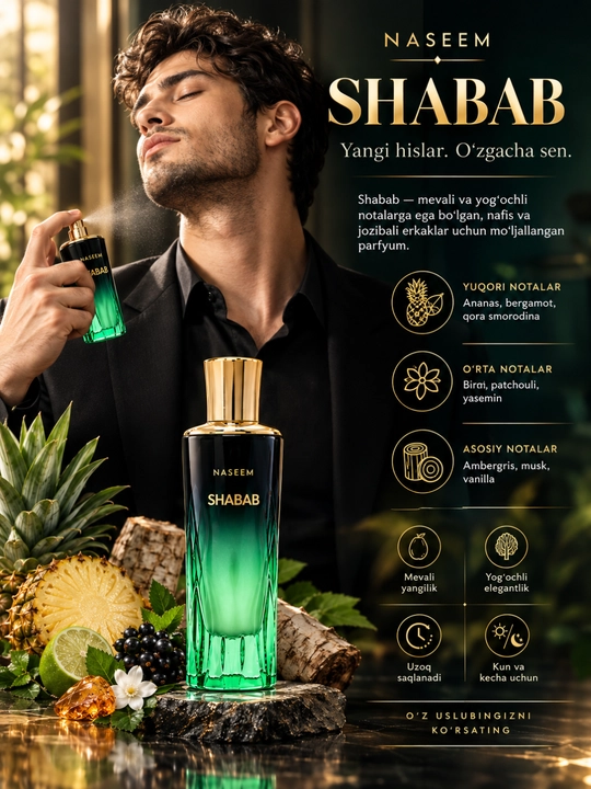 Erkaklar uchun atirlar Shebab, 100 ml