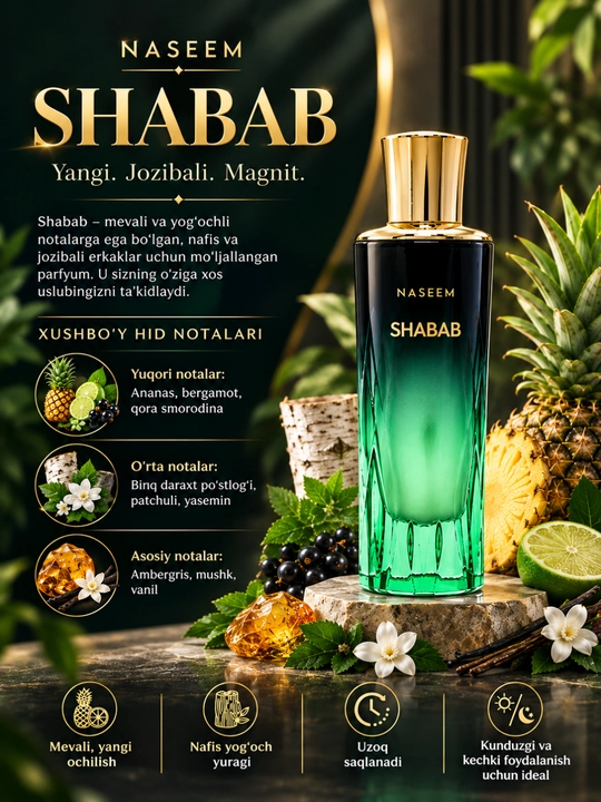 Духи для мужчин Shebab, 100 мл - 