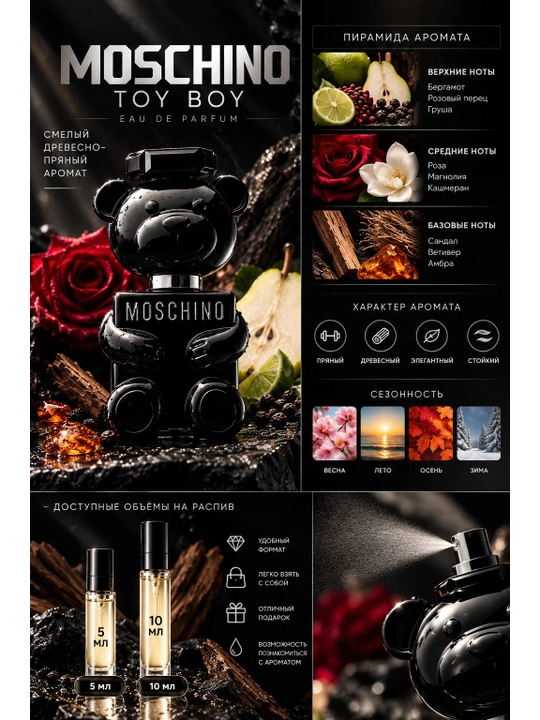 Toy Boy Eau de Parfum — мужской парфюм на распив 5 мл и 10 мл
