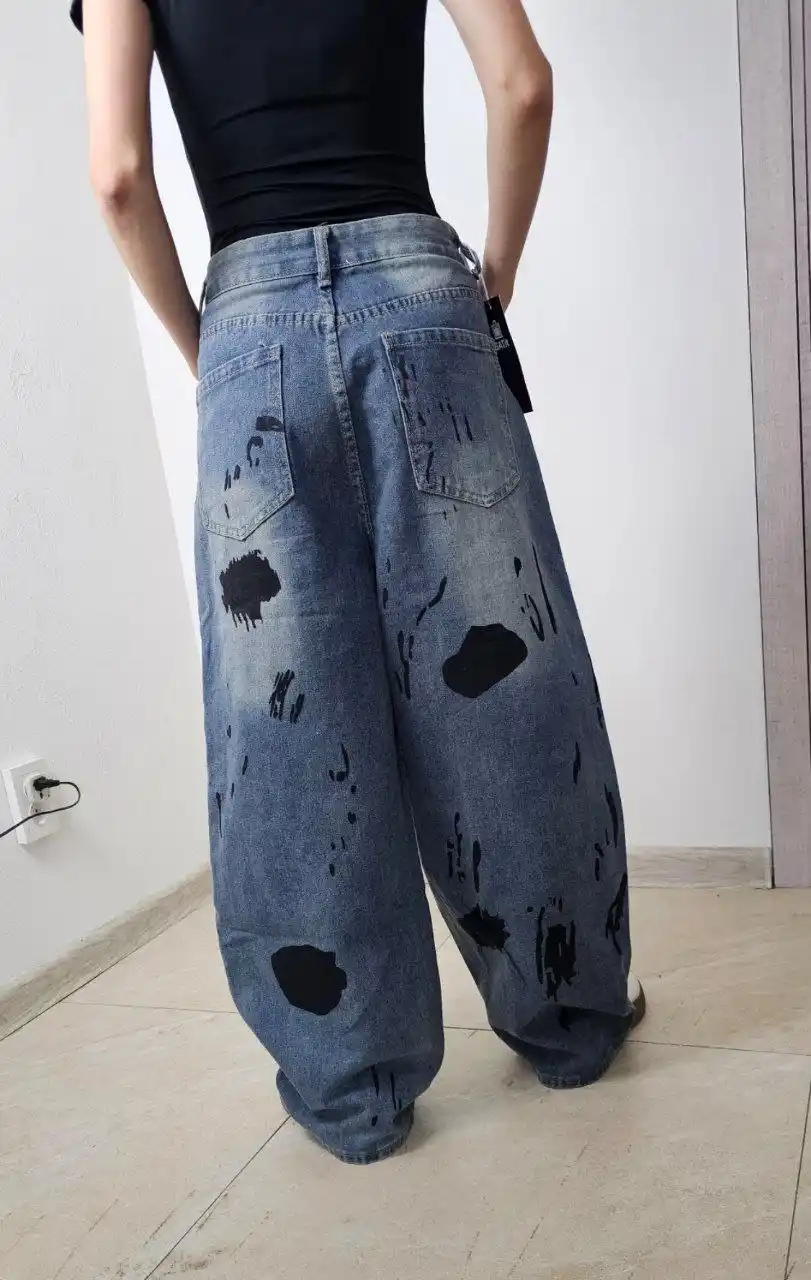 Ayollar baggy jinsi shimlari, keng Y2K, katta o‘lchamli, quvurli
