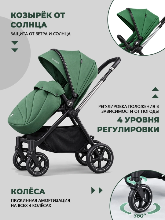 Детская коляска 2 в 1, высокая, с амортизацией, складная