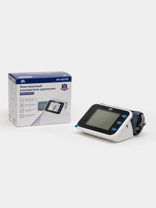 Elektron tonometr XM-METER, model: BP-201, o'zbek va rus tilida ovozli natijani bildirish