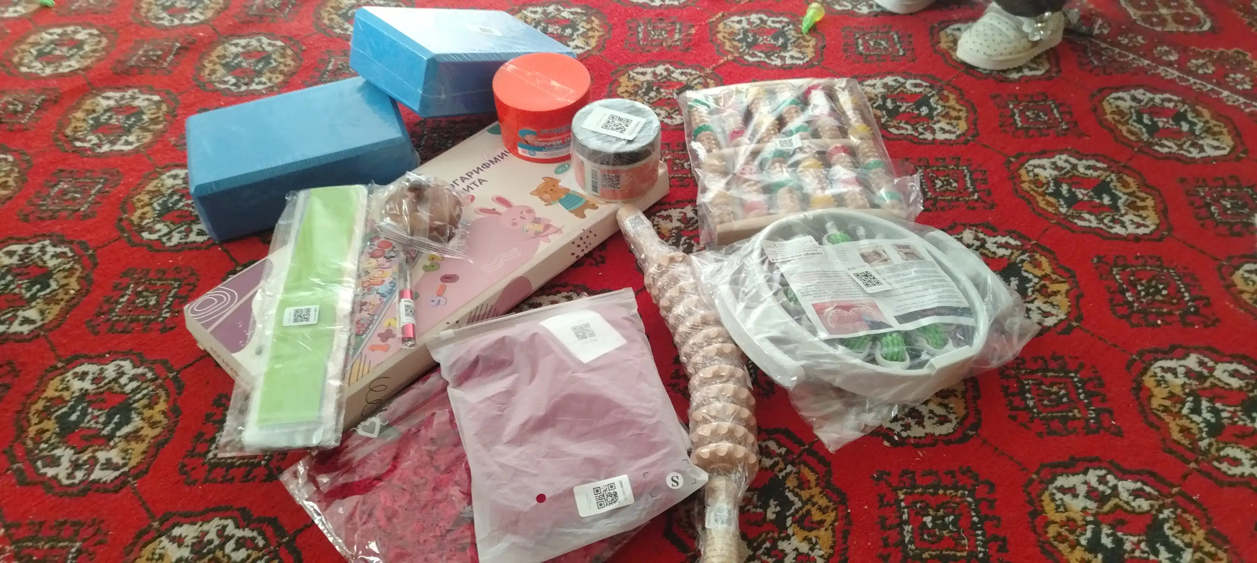 Oyoqlar uchun yog'ochli rolikli massajchi 24 rolikli, tovon va oyoq massaj, Oyoq uqalagich