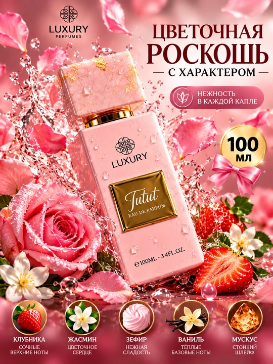 Tutut LUXURY — nozik didli ayollar uchun hashamatli atir, 100 ml