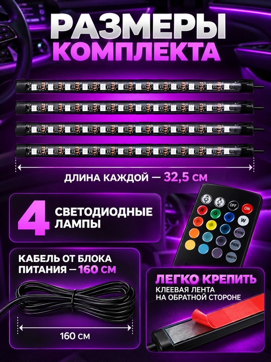 Светодиодная лента для подсветки авто