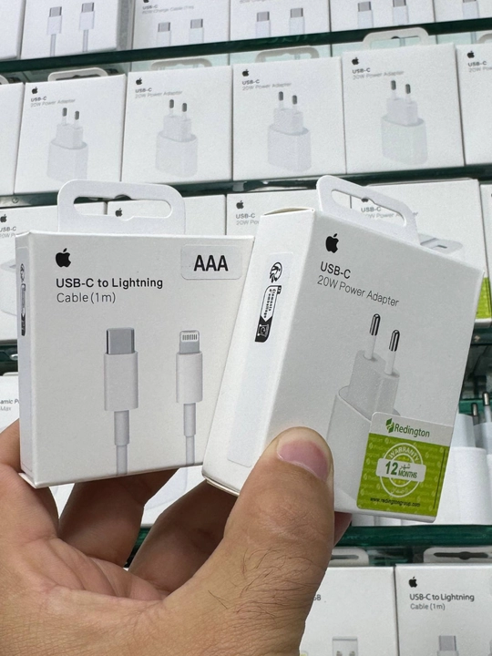 IPhone uchun 20W tezkor zaryadlovchi to‘plam, USB-C adapter va Lightning kabeli 1 m
