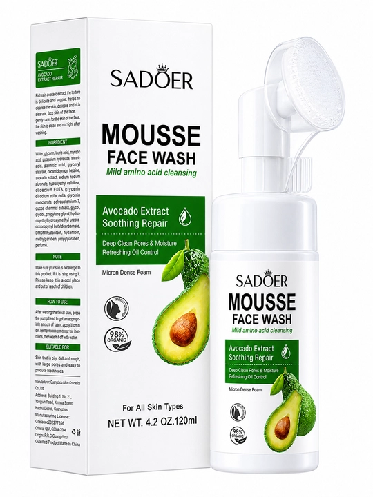 SADOER Mousse Face Wash — мягкая пенка-мусс для умывания лица, 3 вида
