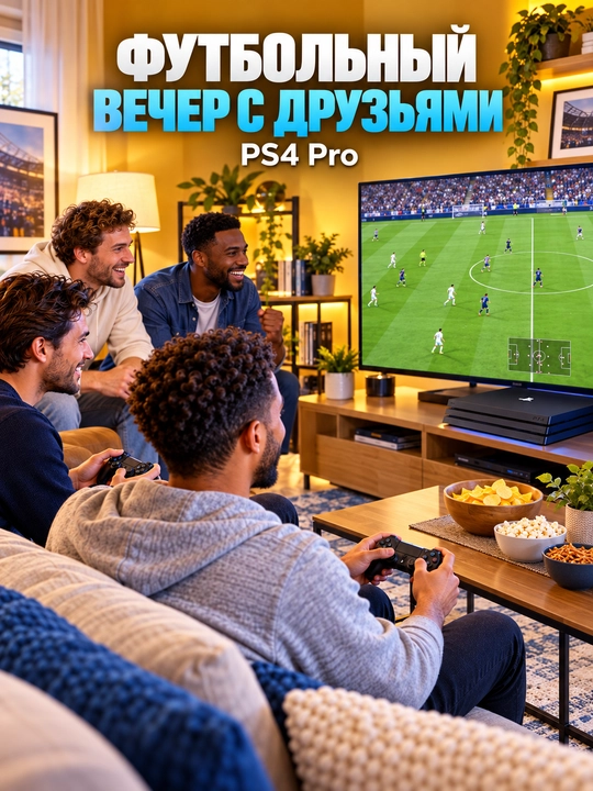 Playstation 4 Pro 1TB, o'yinlari oldindan o'rnatilgan, 2 ta joystik bilan