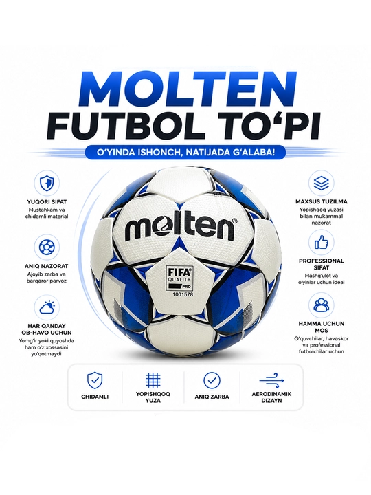 Futbol to'pi, o'yin va mashg'ulotlar uchun, bolalar va kattalarga, turli rang va dizaynlar - 
