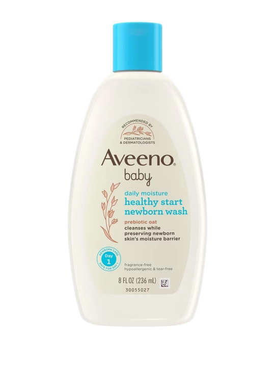 Aveeno Baby Healthy Start средство для купания новорождённых, без слёз, 236 мл - 