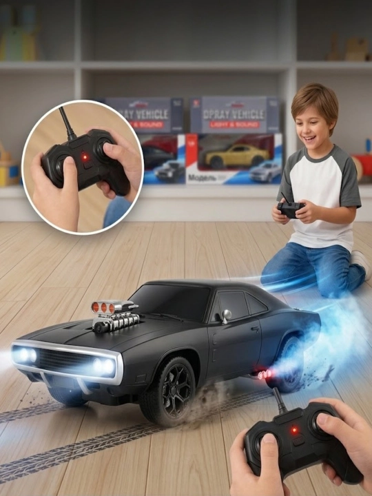 Игрушечная машинка  Sport Car 1:16 на пульте управления, с эффектом дыма, светом и звуком