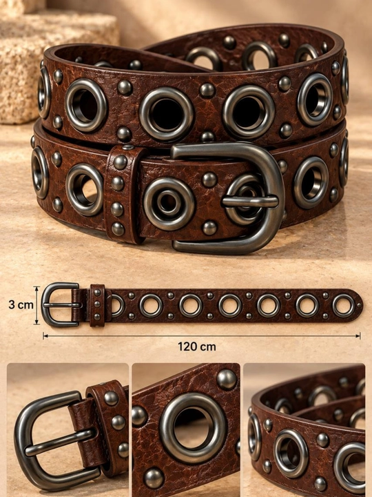 Ремень для женщин и девочек, с петелькой и цепочкой Lion Belt - 