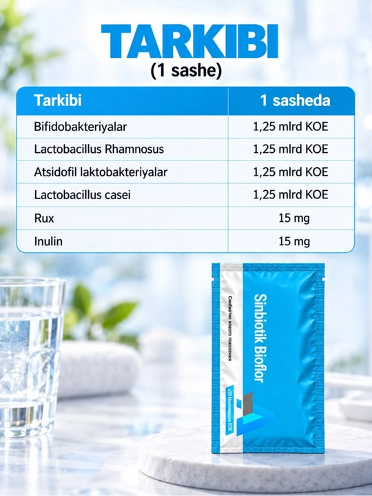 APG Bioflor саше – новый синбиотик (пробиотик + пребиотик +цинк) для  микрофлоры кишечника