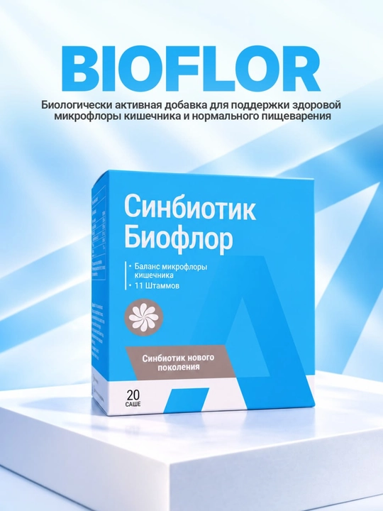 APG Bioflor саше – новый синбиотик (пробиотик + пребиотик +цинк) для  микрофлоры кишечника - 