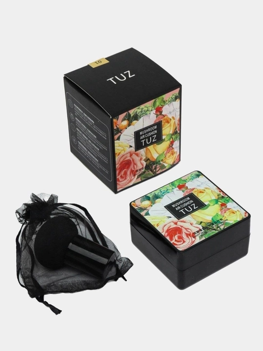 Тональный крем-кушон BB TUZ Mushroom Air Cushion, для лица пудра, тоналка, спонж, 15 г