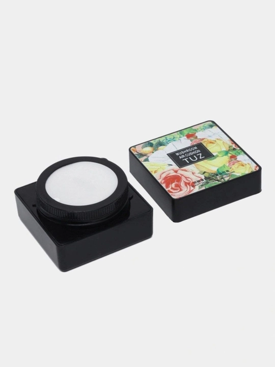Тональный крем-кушон BB TUZ Mushroom Air Cushion, для лица пудра, тоналка, спонж, 15 г