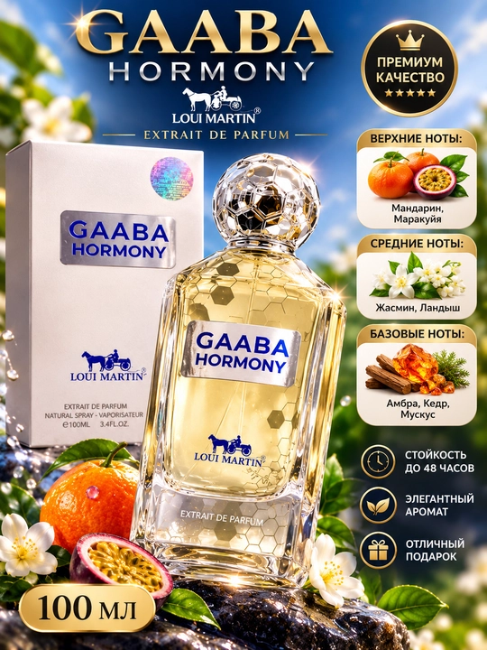 GAABA HORMONY, Erkaklar va ayollar uchun noodatiy elegant va unikal atir, 100 ml