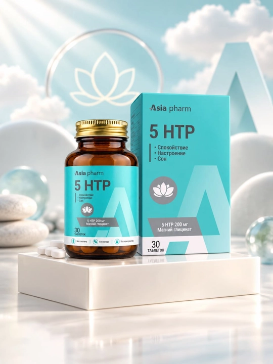 APG 5HTP – 5-гидрокситриптофан 200 мг, магний и витамины B для сна и настроения, 30
