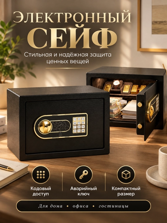 Pullar uchun metall kodli seyf saqlash uchun elektron seyf - 