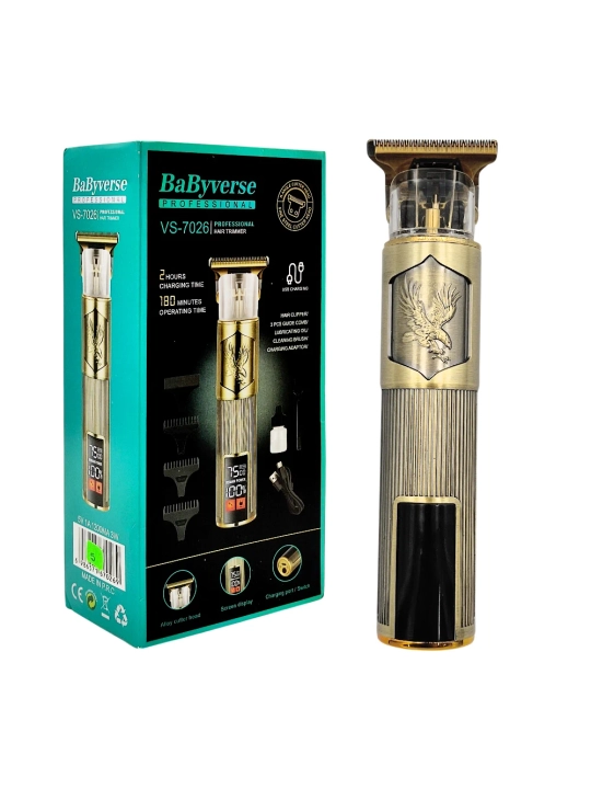 Машинка для стрижки волос и бороды BaByverse VS-7026, USB, LED, 1200 - 