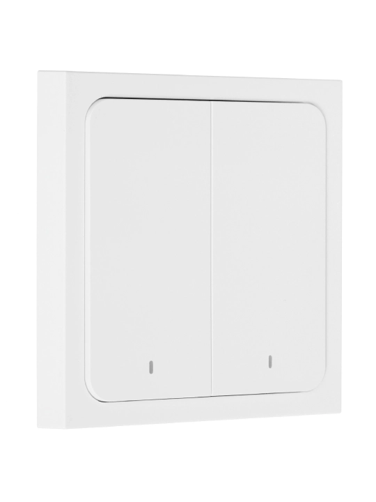 Умный выключатель Яндекс YNDX-00532, 2 клавиши, Zigbee 3.0, с Алисой, белый