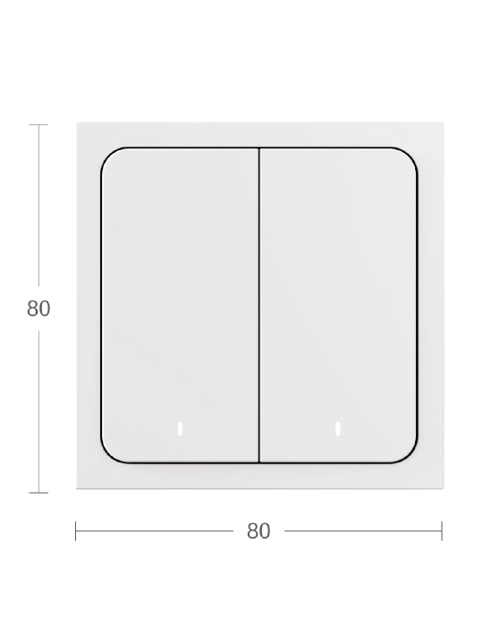 Умный выключатель Яндекс YNDX-00532, 2 клавиши, Zigbee 3.0, с Алисой, белый