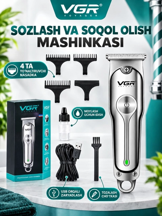 Professional trimmer bir nechta vazifalarni bajaradi. Soqol moʻylov soch olish,qirqish