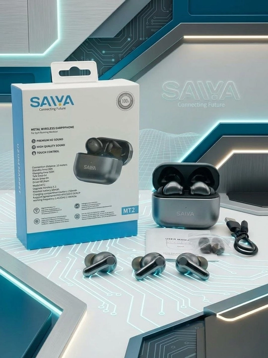 SAIYA MT2 — Erpots simsiz quloqchinlari, metall korpusli TWS Bluetooth 5.3