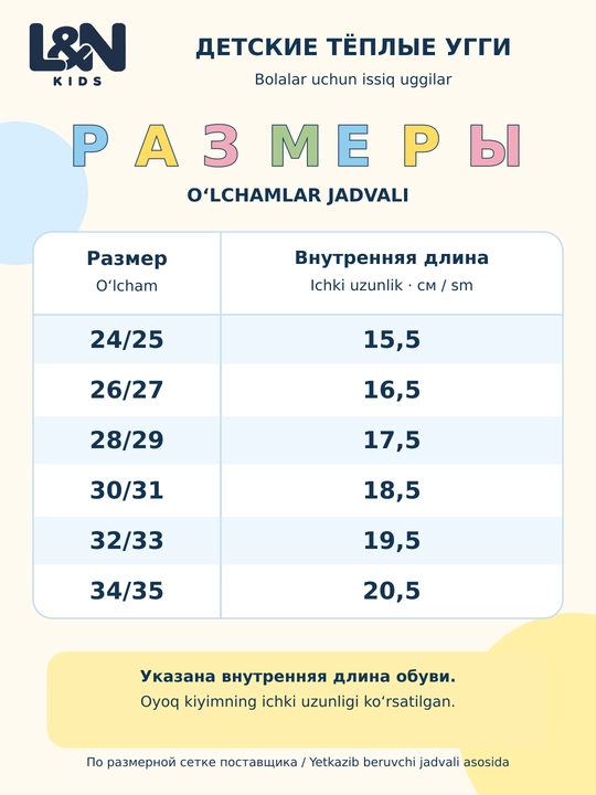 Угги детские тёплые с мягкой подкладкой, для мальчиков и девочек, 24–35