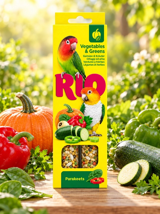 RIO to‘tiqushlar uchun sabzavot va ko‘katlar qo‘shilgan mazali tayoqchalar, 85 g - 