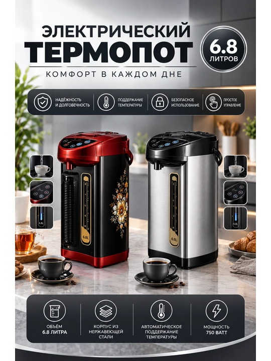 Термопод, чайник, электрочайник и термос для кухни - 