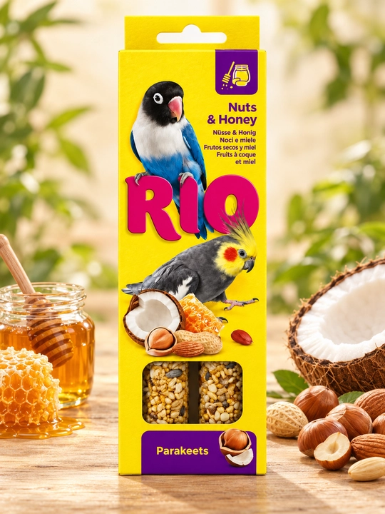 RIO to‘tiqushlar uchun yong‘oq va asal qo‘shilgan mazali tayoqchalar, 85 g - 