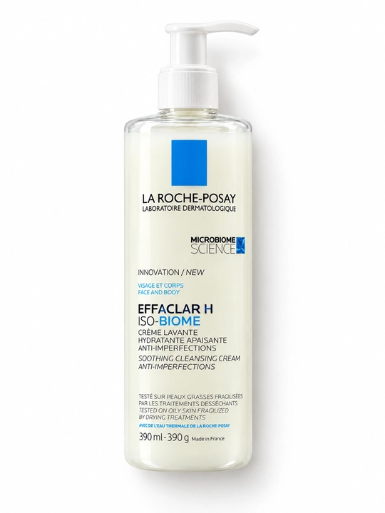 Effaclar H Iso-Biome 390 ml — yuz va tana uchun yumshoq tozalovchi krem