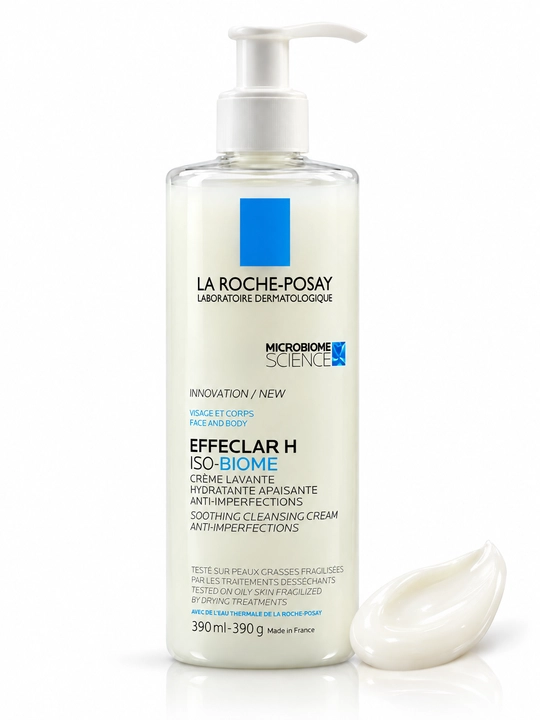 Effaclar H Iso-Biome 390 ml — yuz va tana uchun yumshoq tozalovchi krem
