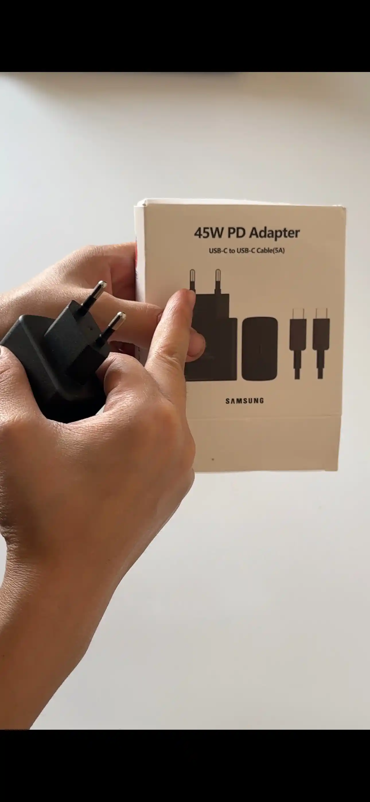 Adapteri, zaryadlovchi qurilma 45WT/Vatt pd tez zaryadlovchi Type-C 8A kabel bilan