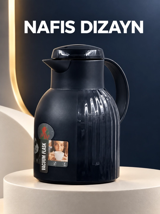Termos, tutqichli va quyish tumshug‘li ichimlik idishi, 1 l